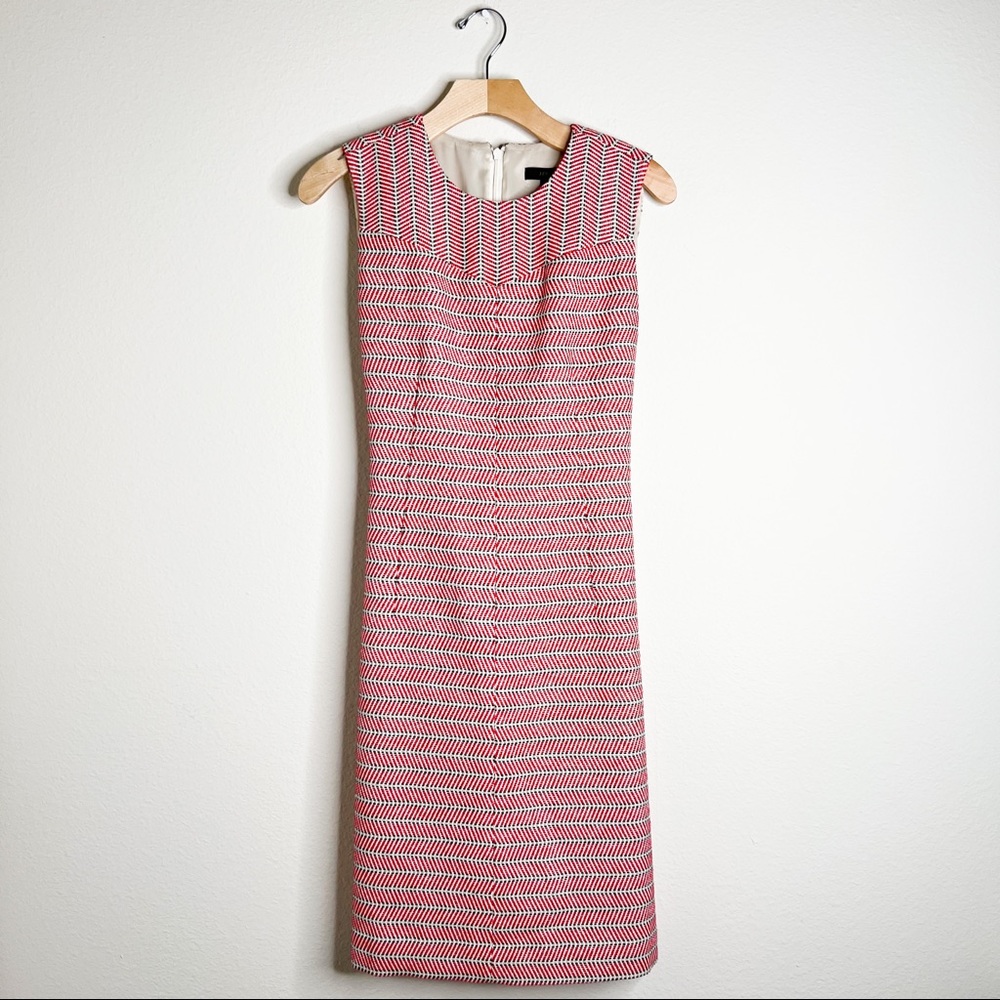 J. CREW Italian Tie Waist Tweed Dress